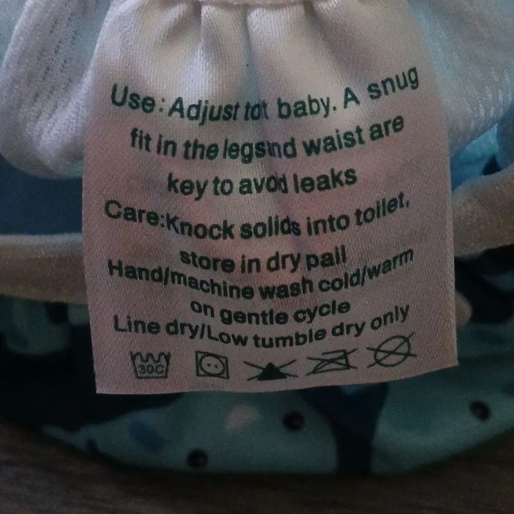 Alva Baby Blue Whale Print Infant Cloth Diaper Cover One Size see pics NWOT